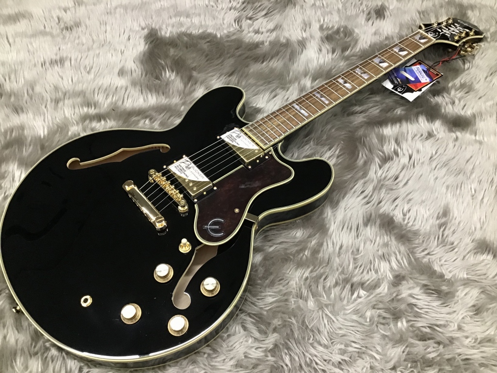 *ES-335同様のセミアコ構造に美しいインレイ＆ゴールドパーツを採用！ **Epiphone Sheraton-II PRO EB ボディは黒で Bound "Tortoise" Pickguard with Metal "E"を採用し、さらにゴールドパーツを合わせるという溢れる高級感。 ピックア […]