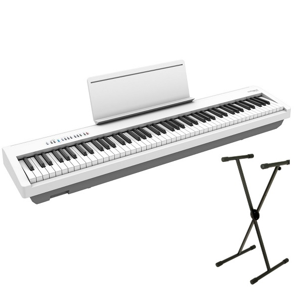 Roland FP-30X(WH)<br />
￥88,000（税込）<br />
<br />
【1台限定】スタンドをプレゼント！<br />
持ち運びができるポータブルタイプ。<br />
クラシックピアノを弾く方や、弾き応えのある鍵盤をお求めの方におすすめ。<br />
