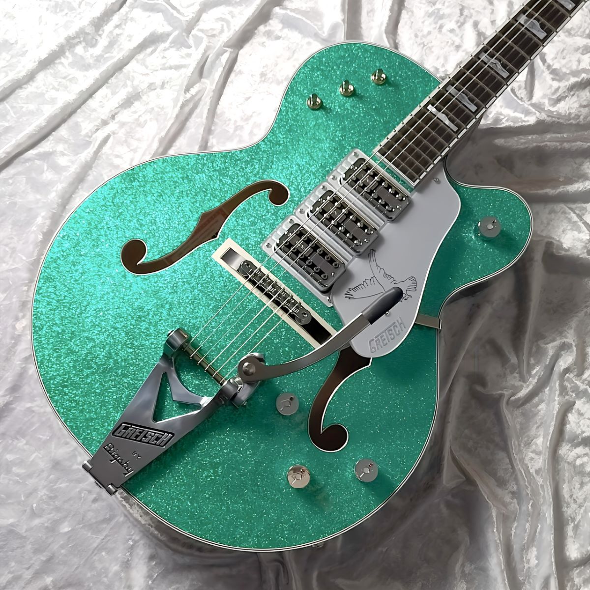 GRETSCHG6136T KENNY FALCON II WITH STRING-THRU BIGSBY Early Summer Green Sparkle