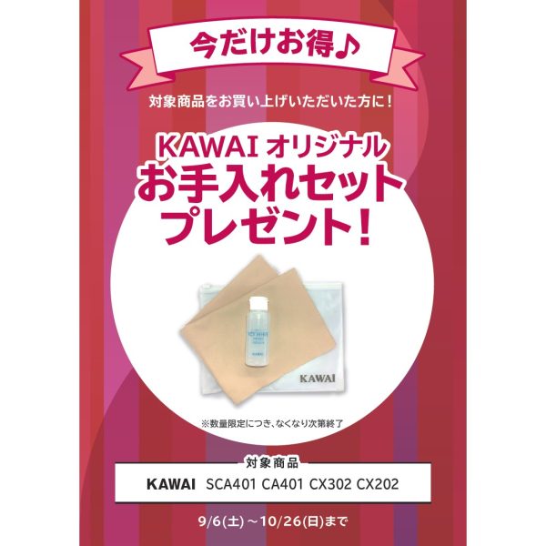 KAWAIオリジナルお手入れセットプレゼント