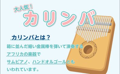 気軽に始められる楽器「カリンバ」の在庫情報♪