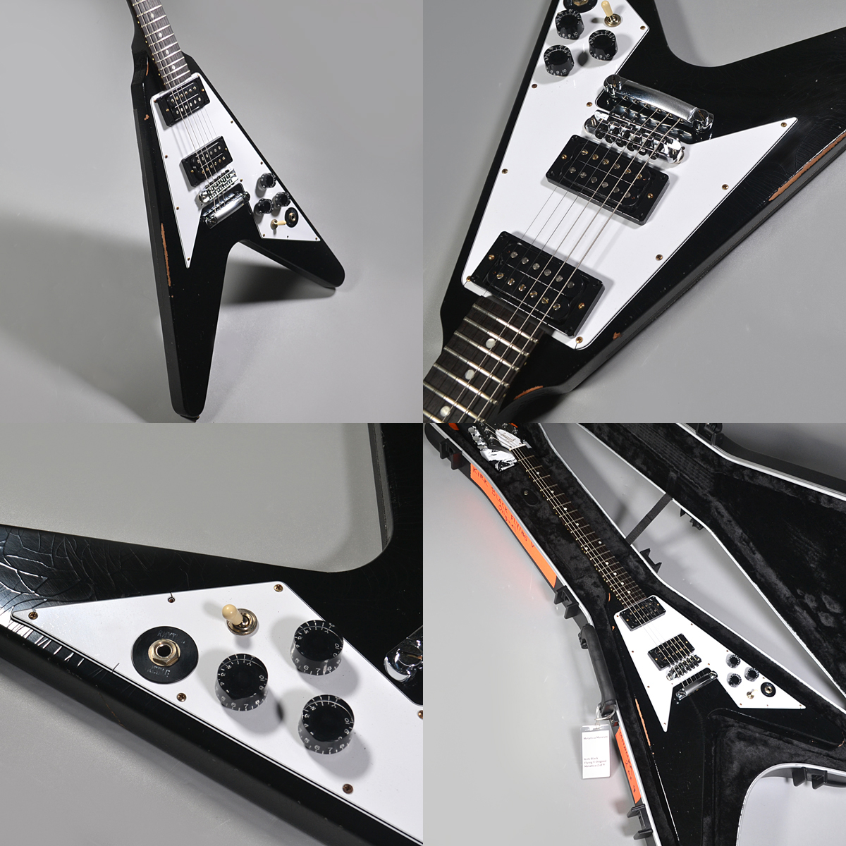 Gibson Custom ShopKirk Hammett 1979 Flying V Ebony/Murphy Lab Aged
