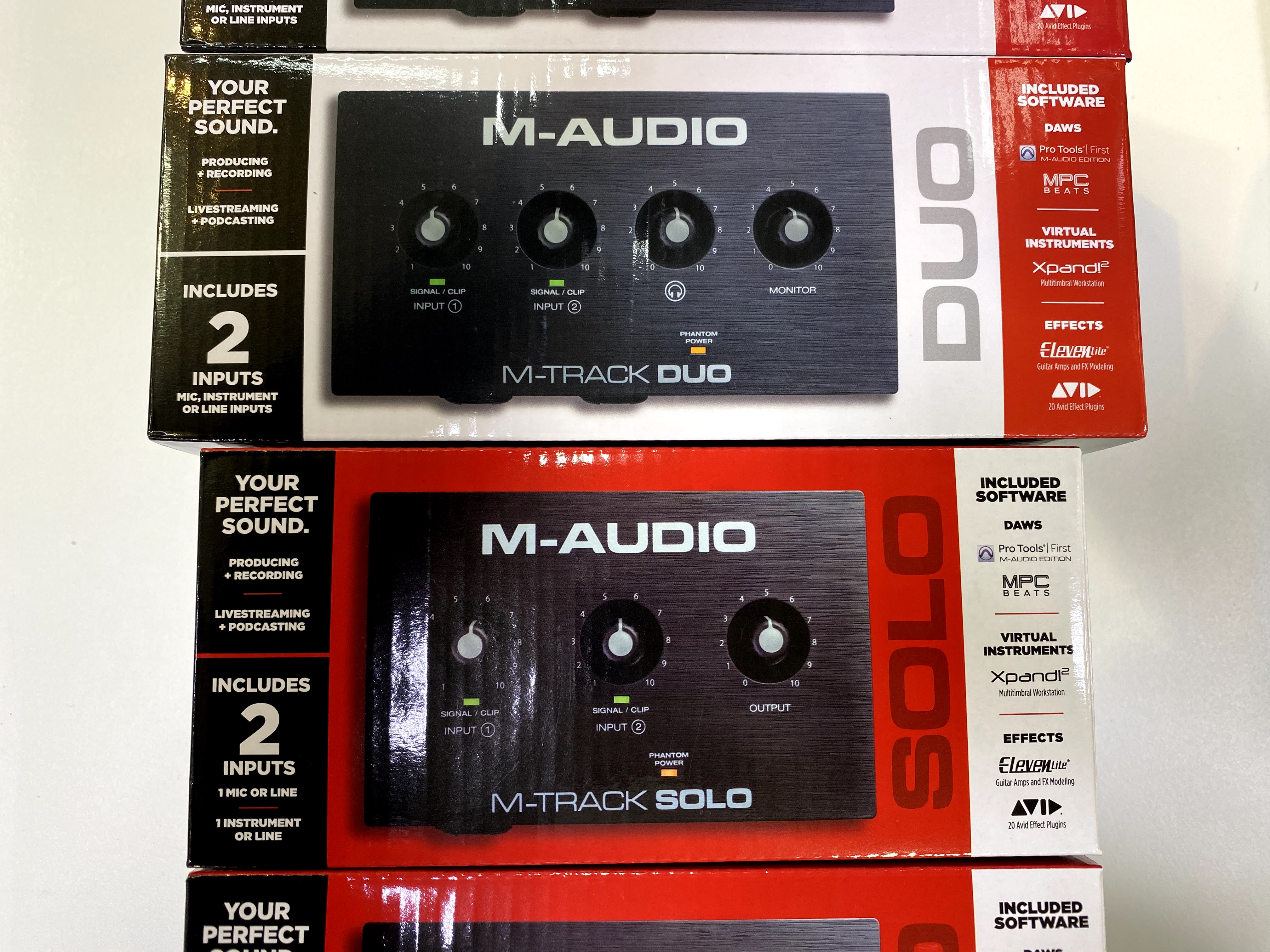 数あるオーディオインターフェースの中でも、激安なM AUDIO / M-TRACKが入荷しました。]]安いだけじゃなく機能も充実しておりエントリーモデルにオススメです!!! SOLOとDUOの主な違いは、入出力部分とヘッドホン＆モニター・ヴォリュームの違いです。 Soloのほうは入力がライン/マイク […]