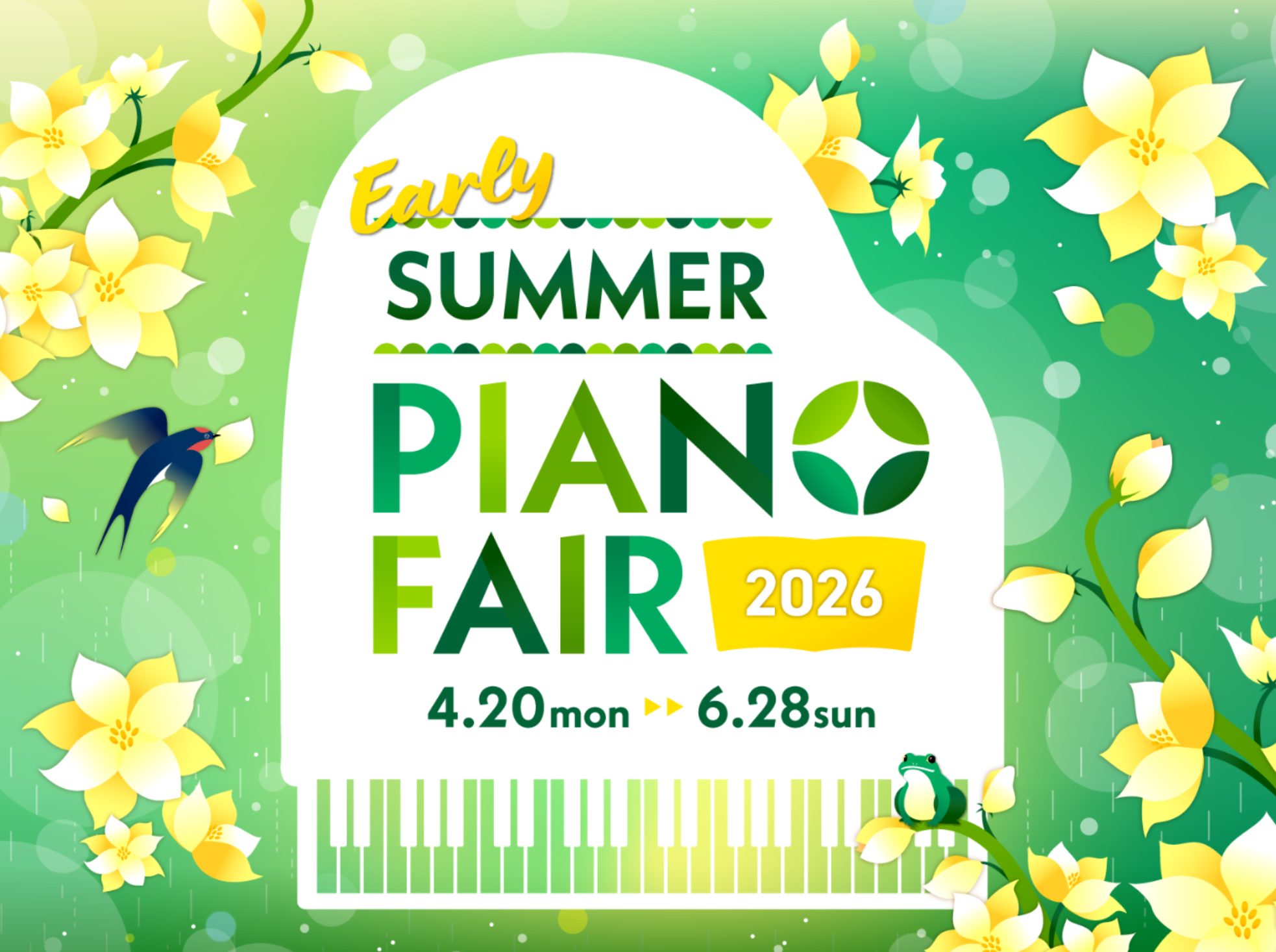 フェア対象電子ピアノご成約で素敵なプレゼントが付いてくるお買い得な期間となっております♪ いまこそ憧れのピアノを始めてみませんか？♬♬ 島村楽器　堺北花田店はイオンモール堺北花田の3Fにあります。アットホームな雰囲気でお買い物ついでにゆったりとピアノをお選びいただけます♬ CONTENTSピアノフェ [&hellip;]