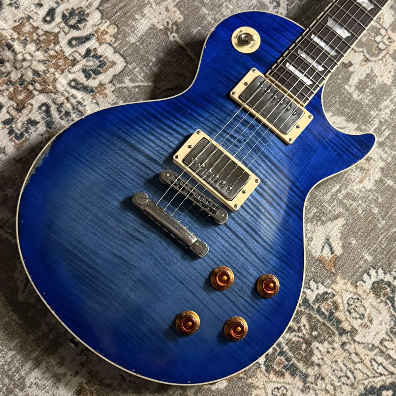 レスポール・モデル/カスタム・ショップ製Lester Blue Burst Custom Shop Aged