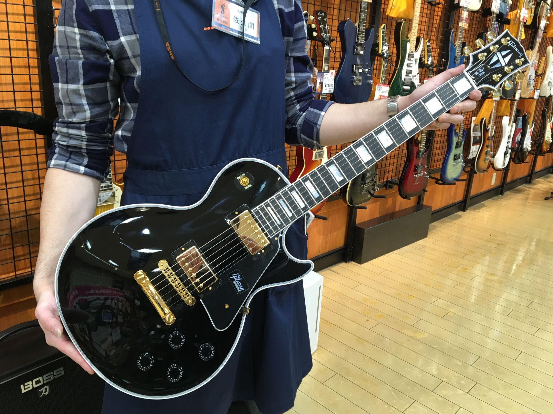 【新着入荷情報】Gibson  LP Custom Ebony GH【エレキギター】