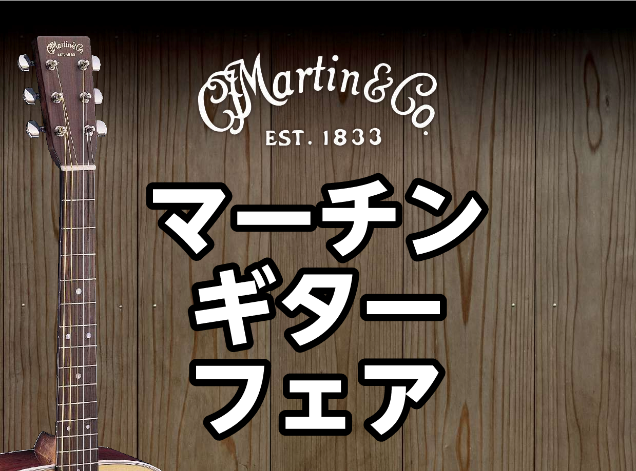 【アコースティックギター】マーチンギターフェアを開催します！