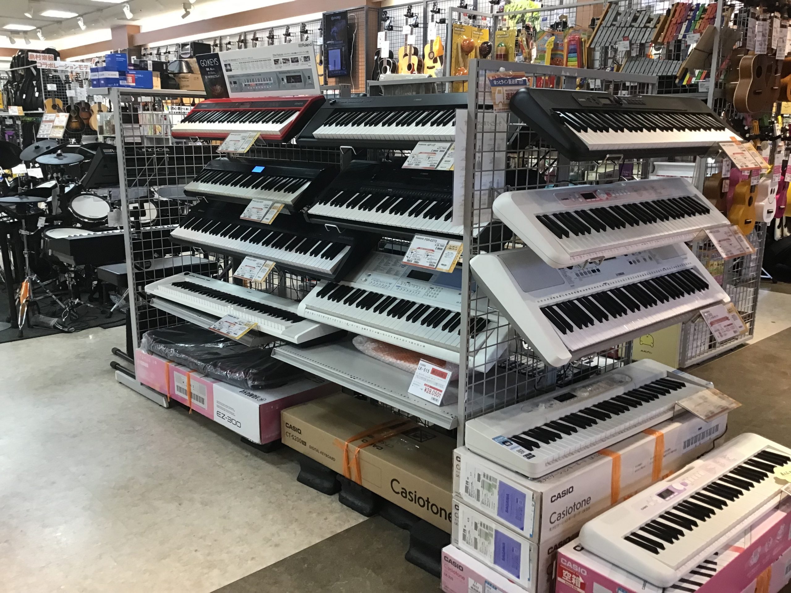 【キーボード】1/11更新 当店展示キーボードのご紹介。光ナビキーボードがお買得！