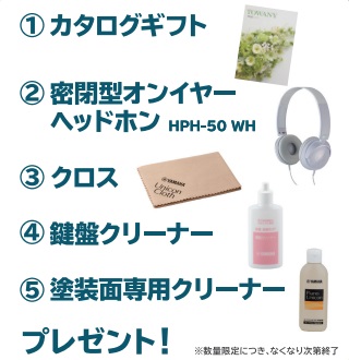 カタログギフト・電子ピアノお手入れセットプレゼント