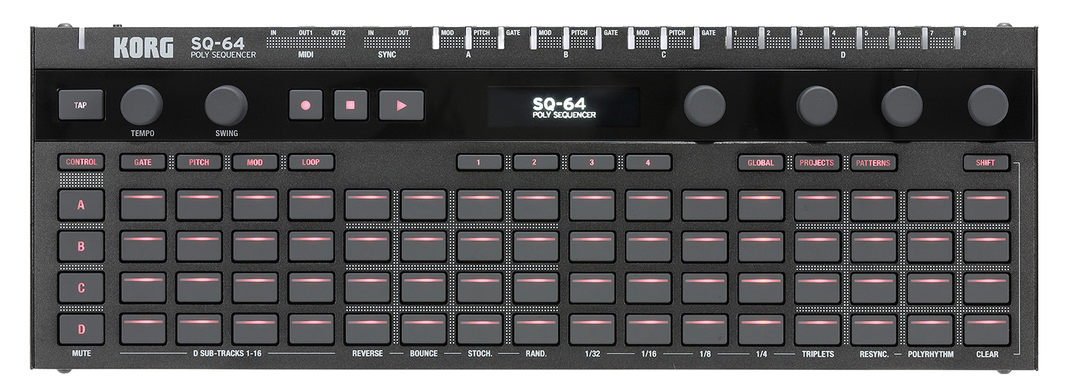 *「SQ-64」入荷しました！ |*メーカー|*型名|*定価(税込)|*売価(税込)| |KORG|SQ-64|￥40,700|[!￥32,890!]| SQ-64は8ヴォイスポリフォニーのメロディックトラックを3トラック、モノフォニックリズムトラックを16トラックを備えたMIDI/CV対応64ステ […]