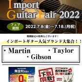 インポートギター(Martin・Gibson・Taylor)フェア開催！【7/8(金)～7/18(月祝)】