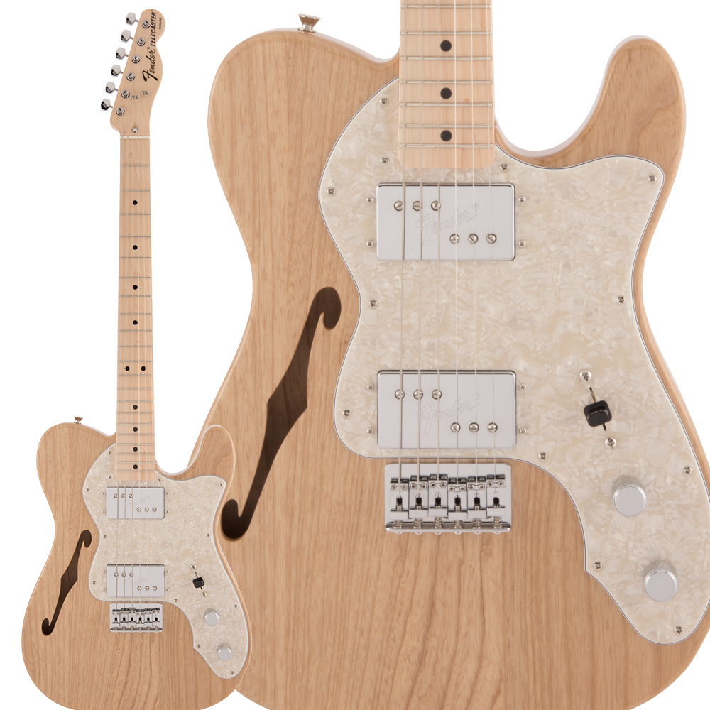 FenderMade in Japan Traditional 70s Telecaster Thinline Maple Fingerboard Natural