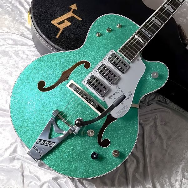 GRETSCH G6136T KENNY FALCON II WITH STRING-THRU BIGSBY Early Summer Green Sparkle<br />
通常価格￥528,000(税込)⇀特別価格￥475,200(税込)