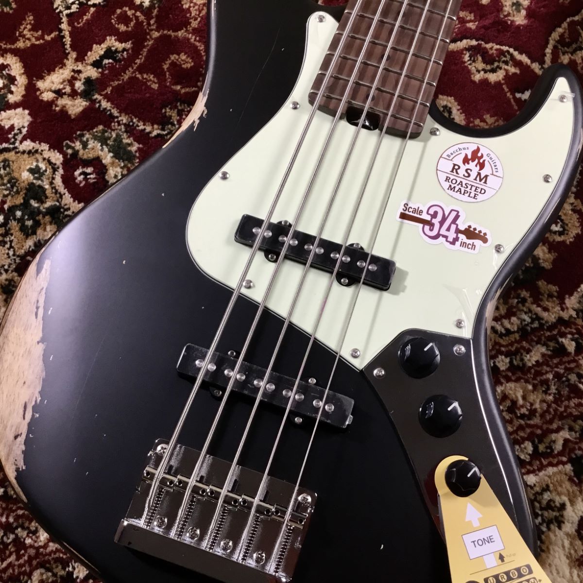 5弦ベースBacchus:WL5-AGED/RSM BLK-AGED