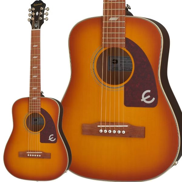 Epiphone：Lil' Tex Travel Acoustic Faded Cherry<br />
ネックジョイント部に傷有りのため、通常価格￥33,220(税込)→30,000(税込)<br />
<br />
