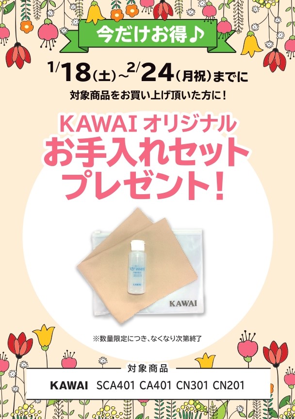 KAWAIお手入れセット プレゼント!