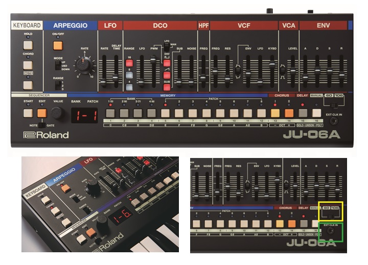 *JU-06A |*メーカー|*品番|*販売価格| |Roland|JU-06A|[!￥50,600(税込)!]| JU-06A は、 1982 年にリリースされたアナログ ・ シンセサイザー JUNO-60 をモチーフにした Roland Boutique シリーズの最 新モデルです。当時、音色メ […]