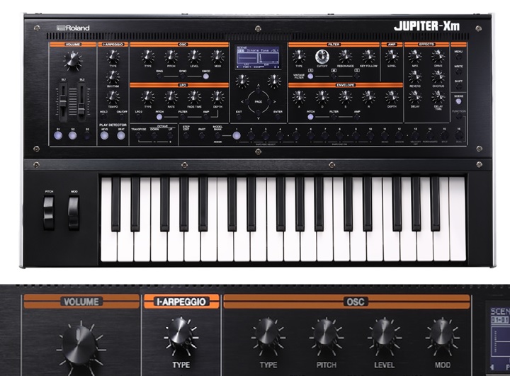 **JUPITER-Xm |*メーカー|*品番|*販売価格| |Roland|JUPITER-Xm|[!￥165,000(税込)!]| JUPITER-Xm は、フラッグシップ・モデルJUPITER-Xに搭載されているビンテージ・シンセからデジタル・シンセまで様々シンセサイザーをモデリングした MO […]