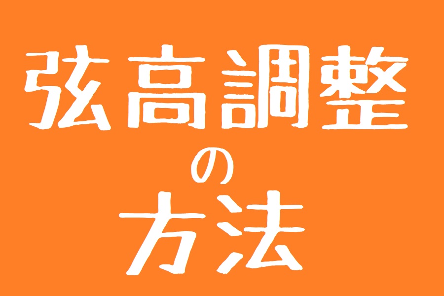 エレキの弦高調整のしかた