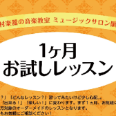 大人のピアノ1カ月お試しレッスンコース