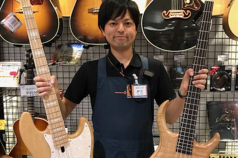 スタッフ写真 副店長、ギター、ベース、アンプ、エフェクター 橋爪