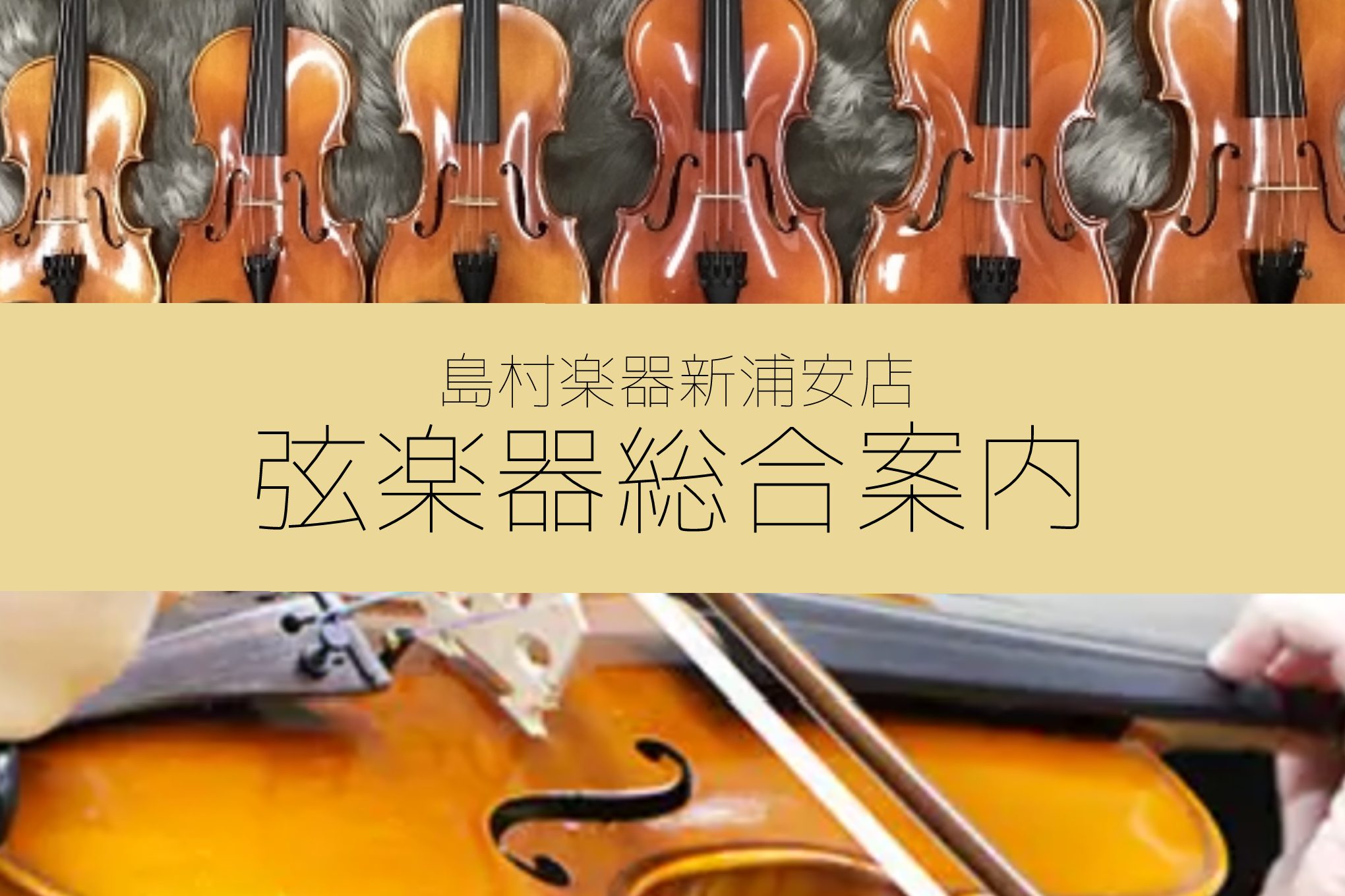 ===e=== *バイオリン選びはイオン新浦安へ！ JR東日本　武蔵野線・京葉線　新浦安駅から徒歩3分のイオン新浦安3Fに構える当店では、はじめての入門バイオリンはもちろん、音楽生活をサポートする各種教室も開講しております。 バイオリンは楽器の中でも、価格が数万円～数十億円ととても幅が広く、量産楽器 […]