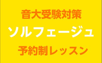 【音大受験AO入試対策～楽典・聴音～】ご都合に合わせて通える予約制ソルフェージュレッスン