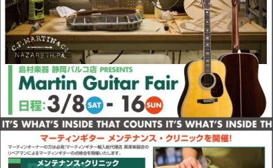 Martin Fair【2025年3月8日～16日】＆Martin Guitar カスタムオーダー相談会、調整会同時開催【2025年3月15日】！！