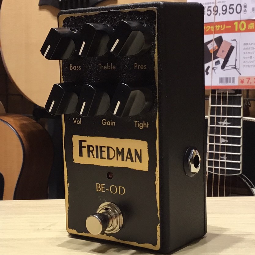 *オーガニックな真空管アンプのサウンドを再現したBE-ODが中古で入荷しました。 **FRIEDMAN　BE-OD 【商品特徴】 ギターのボリュームに対する反応も早く、 ボリューム・ゲイン・タイト・ベース・トレブル・プレゼンスのノブの効き具合も抜群に良いです。 |*ブランド|*品番|*販売価格（税込 […]