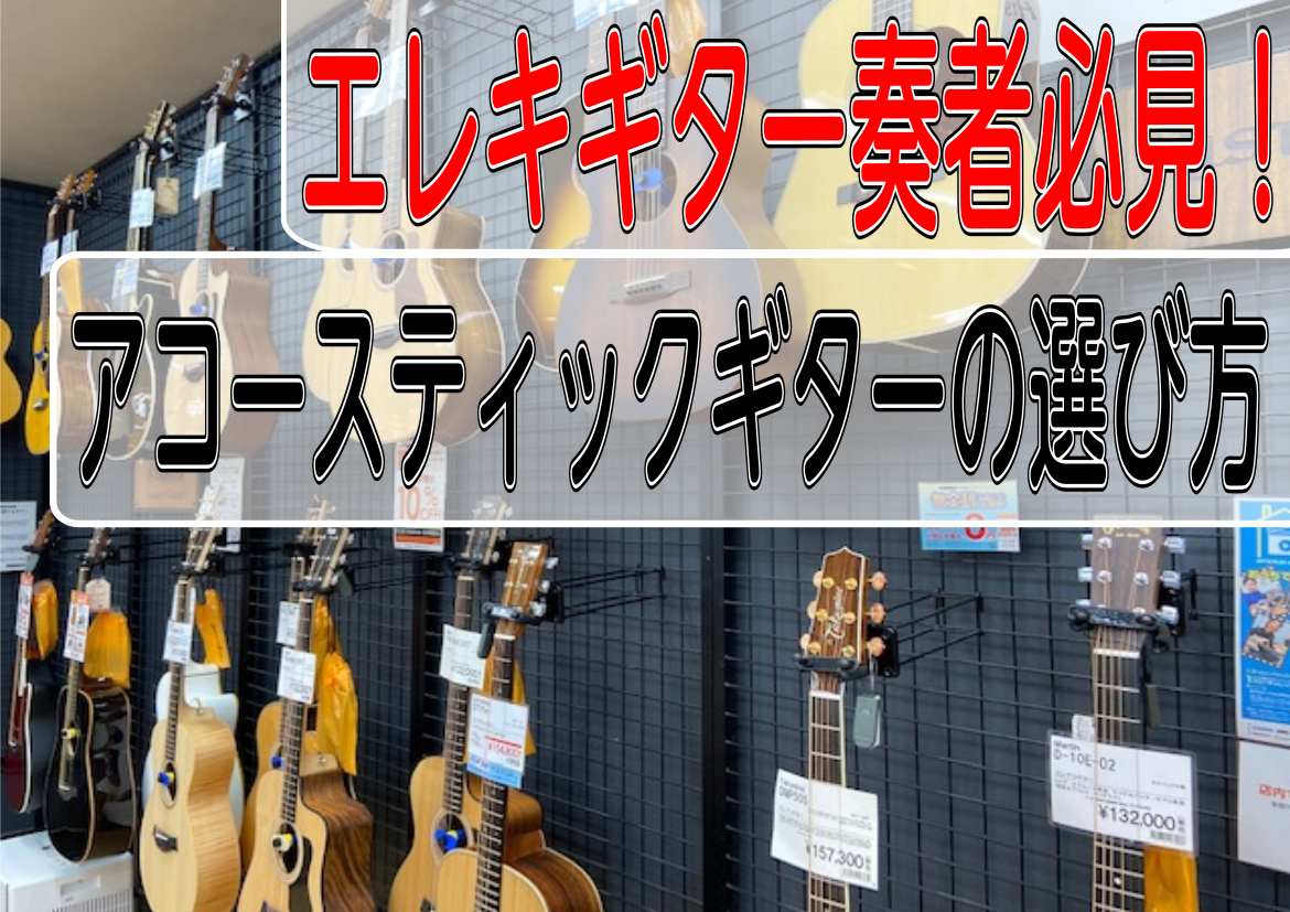アコースティックギターの選び方～エレキギター経験者編～