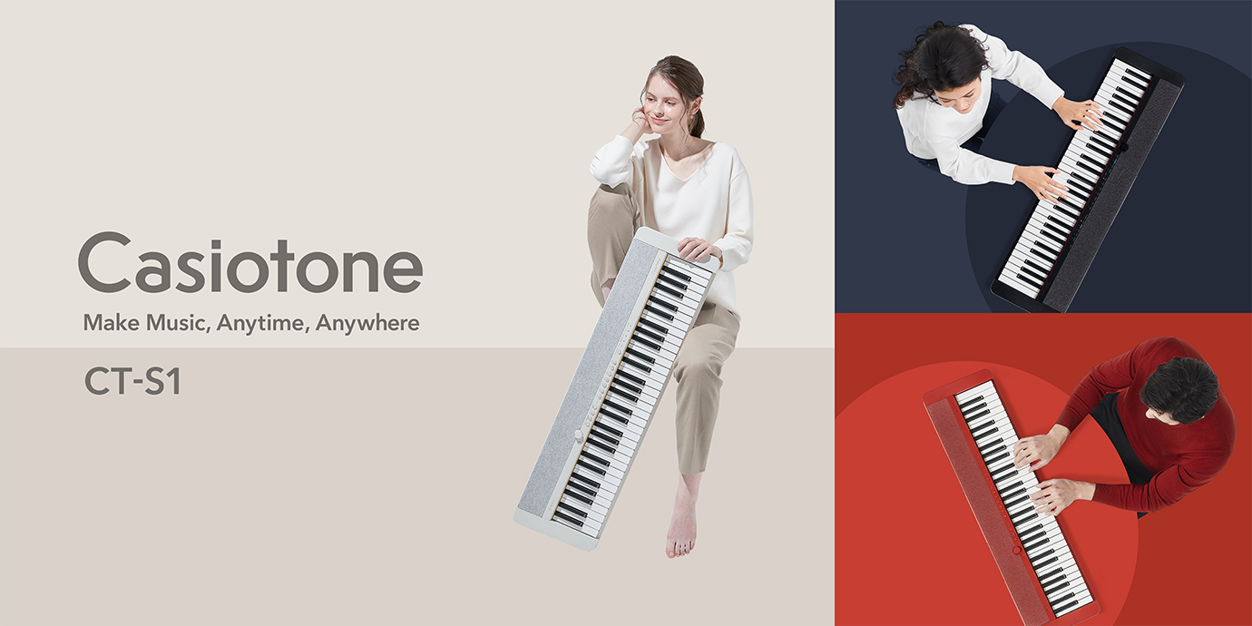 *CASIO　CT-S1、CT-S400発売！ キーボードや電子ピアノでおなじみのメーカー「カシオ」から、人気の「Casiotone（カシオトーン）」シリーズより、音楽を手軽に楽しみたい大人に向けて、日常生活との調和をテーマにしたスタイリッシュなデザインの「CT-S1」と、スキルや年齢にとらわれず、 […]