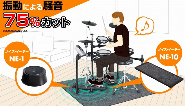 *V-drumsの防振アイテム！]]Roland「ノイズイーター」 こんにちは！島村楽器イオンモール高崎店ドラム担当の髙山です。 今回は、自宅でドラムを練習したいけど演奏時の周りへの振動は抑えたい・・・そんな方にオススメのRoland「ノイズイーター」をご紹介いたします！ ||| **より静かな演奏 […]