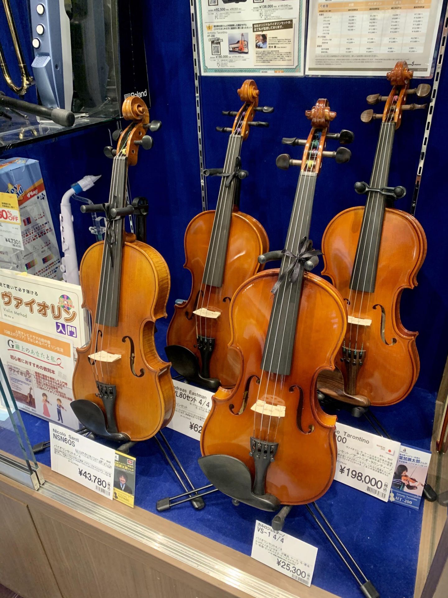 当店人気の葉加瀬太郎シグネイチャー「Antonio Tarontino」始め入門者におススメのバイオリンございます！