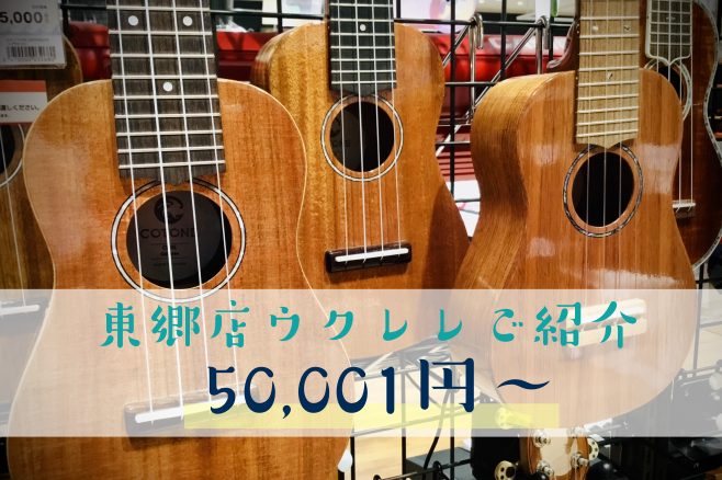 【50,001~円】東郷店のウクレレ価格帯ごとにご紹介♪
