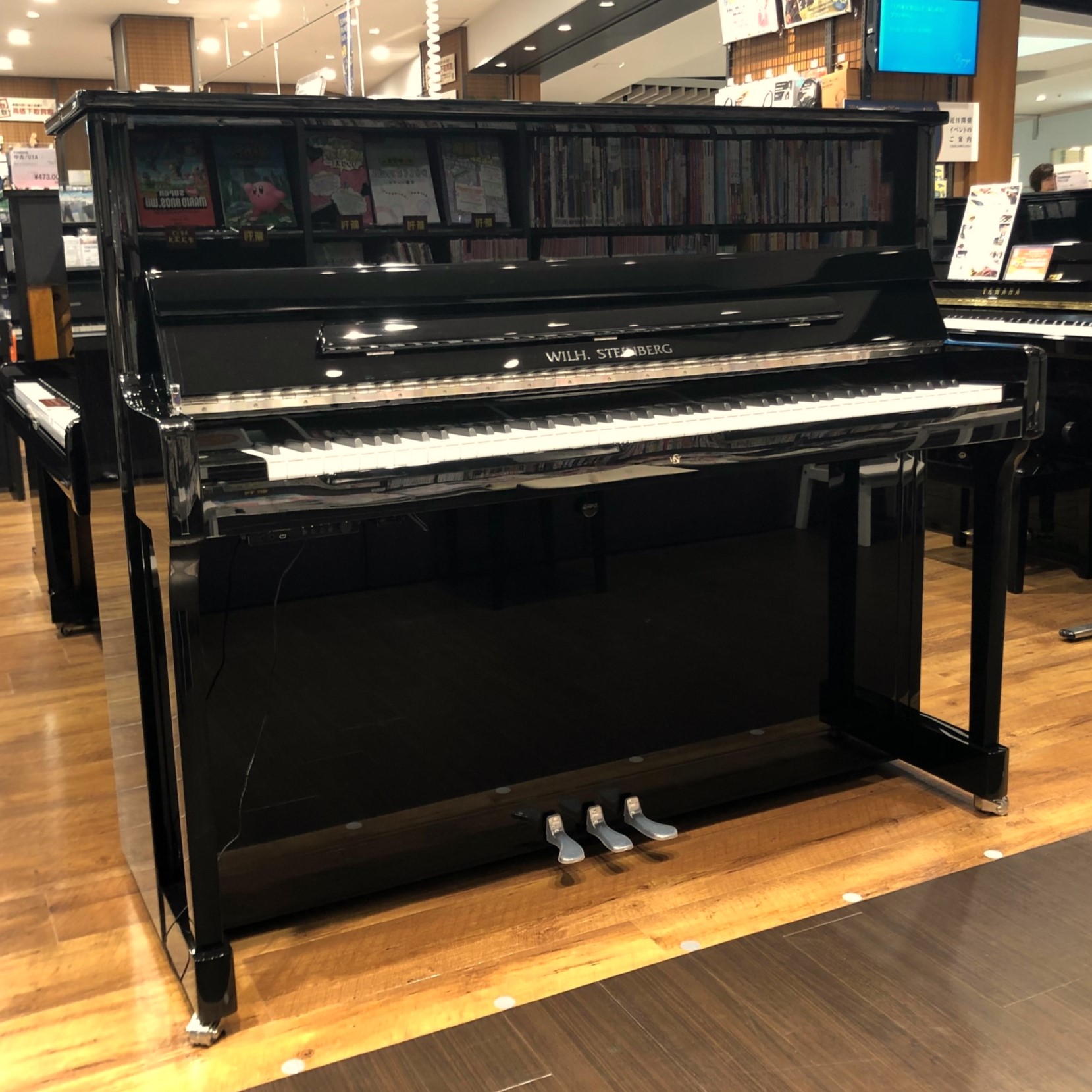 アップライトピアノ/消音ユニット「ピアメイト RB-9000」付きWILH. STEINBERG(スタインベルグ) AT23DCLRB