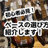 【初心者必見！】ベース選び方講座