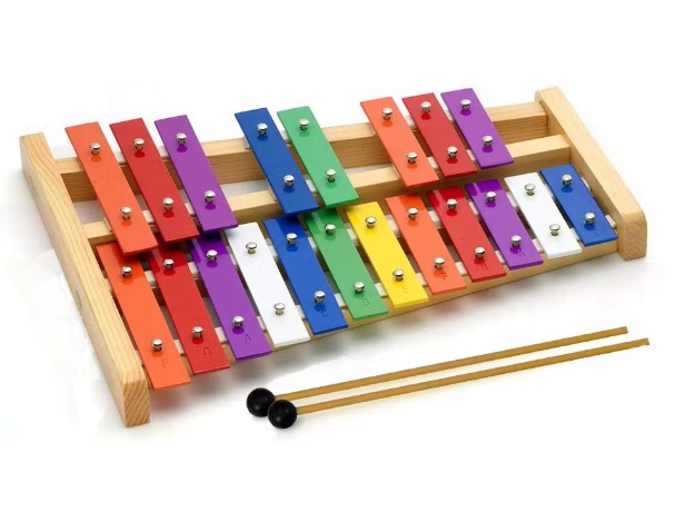 グロッケンカラフル鉄琴 20音(半音付き) 知育 楽器 玩具 グロッケン