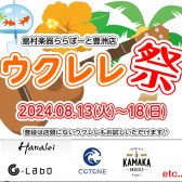 まもなく終了！8月1日（木）～8月18日（日）【ハワイアンウクレレフェア】開催！