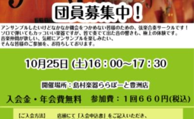 【弦楽器】弦楽アンサンブルサークル参加者募集！　