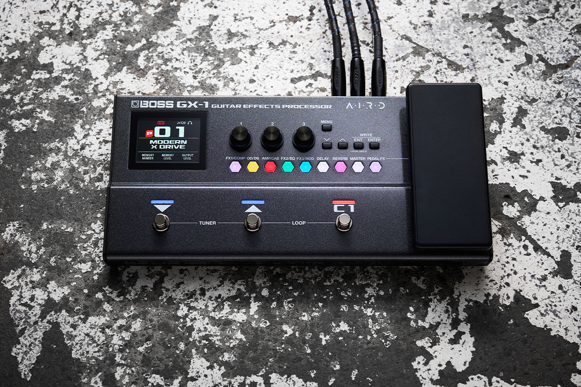 話題沸騰中のBOSSの新製品 GX-1のサウンドメイクセミナーを開催いたします！！GT-1から進化を遂げたアンプサウンド、そして充実したエフェクトモデルを実演を交え解説いたします！ CONTENTSイベント詳細BOSS GX-1イベント詳細 BOSS GX-1