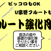 【短期レッスン】吹奏楽部必見！フルート強化月間始まります！