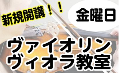 ヴァイオリン・ヴィオラ教室金曜日に2時まで月2回開講中！