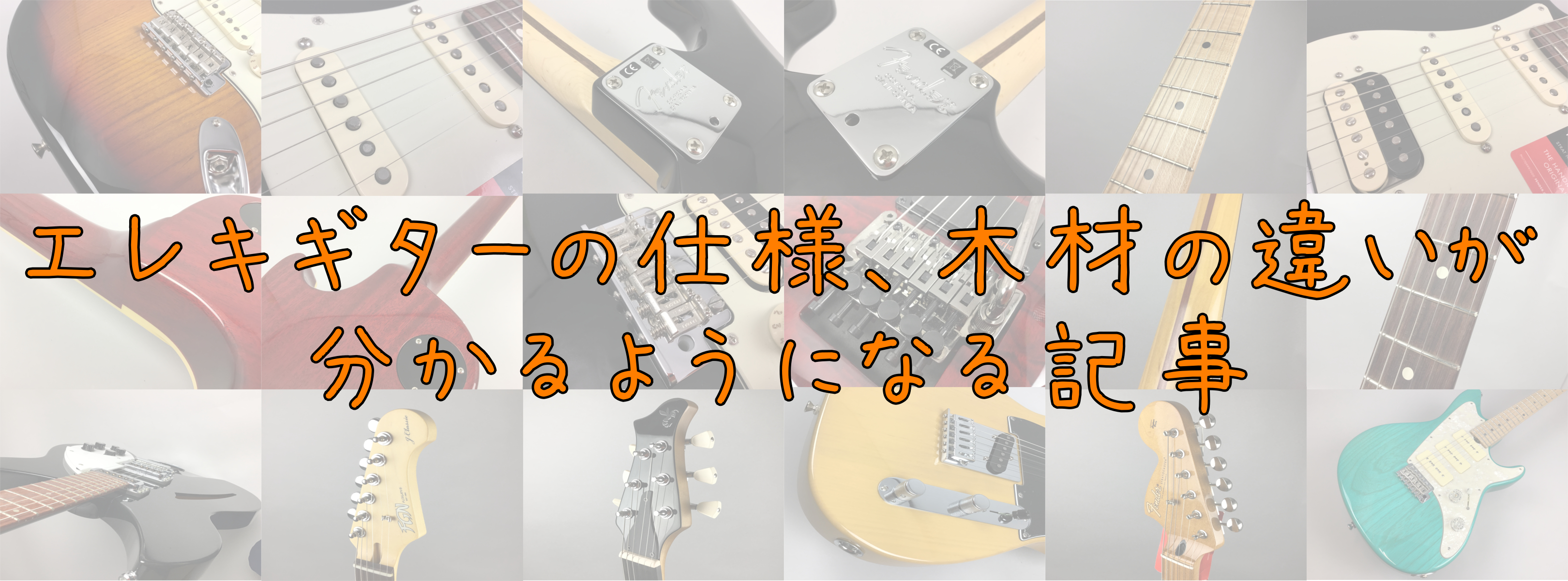 ギターの選び方 エレキギターの木材、仕様の違いを知ろう！