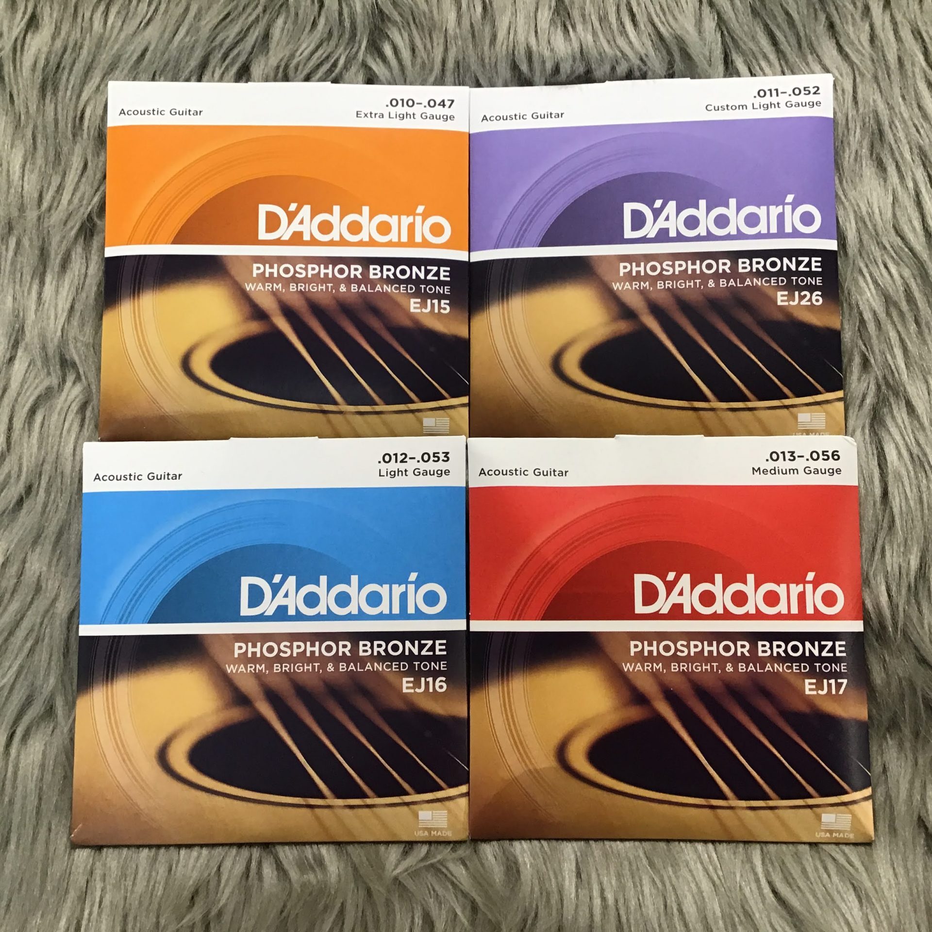 D'Addario ダダリオ アコースティックギター弦 フォスファーブロンズ Extra Light .010-.047 EJ15 x 10