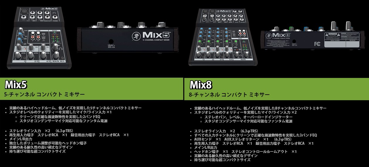 MackieMixシリーズ