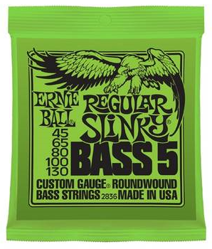 ブライトかつハイからローまでバランスのとれたサウンドのベース弦(5弦)ERNiE BALL 2836