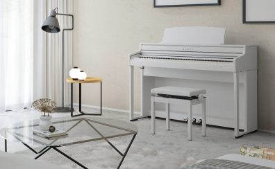 【電子ピアノ】新商品SCA401PW(ピュアホワイト)展示しております！