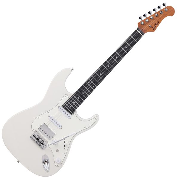 Laid Back LSE-3H (Gray White)<br />
¥ 38,000 (税込)<br />
ベーシックなデザインに、低価格ながらこだわりを詰め込んだオススメギターです。<br />
コンパクトで軽いボディ、細めで握りやすく特殊な加熱処理で安定性を高めたネック、フレットの両端を丸めたラウンド・エッジ・フレットなど、快適な演奏性にこだわっています。<br />
また様々な音楽ジャンルに対応できるよう、歯切れの良いサウンドもヘビーなサウンドも出せる様に構成されたピックアップマイクを搭載。<br />
