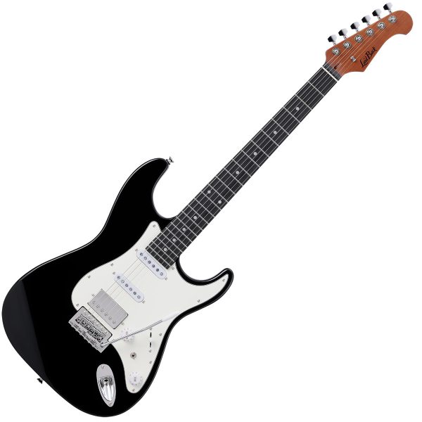 Laid Back LSE-3H (Black)<br />
¥ 38,000 (税込)<br />
ベーシックなデザインに、低価格ながらこだわりを詰め込んだオススメギターです。<br />
コンパクトで軽いボディ、細めで握りやすく特殊な加熱処理で安定性を高めたネック、フレットの両端を丸めたラウンド・エッジ・フレットなど、快適な演奏性にこだわっています。<br />
また様々な音楽ジャンルに対応できるよう、歯切れの良いサウンドもヘビーなサウンドも出せる様に構成されたピックアップマイクを搭載。<br />
