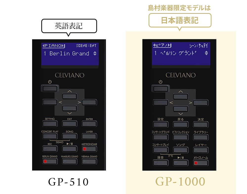わかりやすい日本語表記とボタン配置